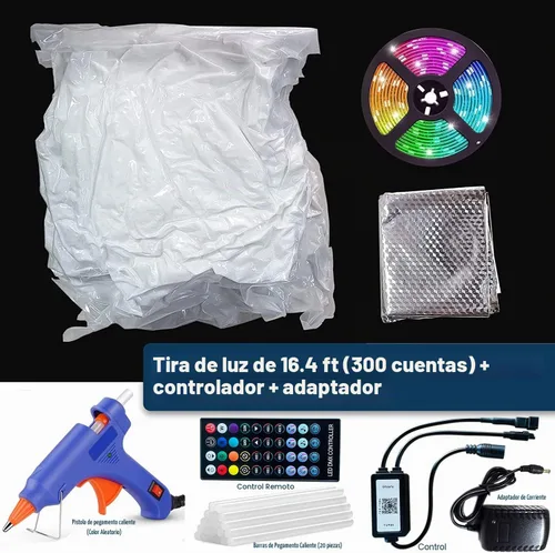 Vista 7 de Luz de Nube Multicolor con Rayos Cambiantes, Luz LED 3D de Nube de Tormenta de Algodón con Rayos, Luz Nocturna de Ambiente Colorida, Luces de Nube