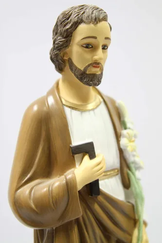 Vista 4 de Vittoria Collection Figura de escultura de estatua de San José de 19 pulgadas, fabricada en Italia, para interiores y exteriores