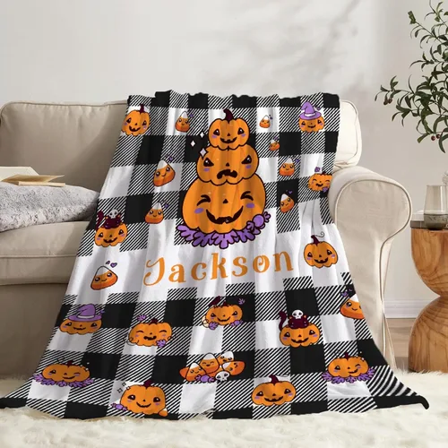 Vista 27 de Cute Ghosts - Manta de bebé personalizada para recién nacido, regalos para Halloween y Navidad, 40 x 30 pulgadas