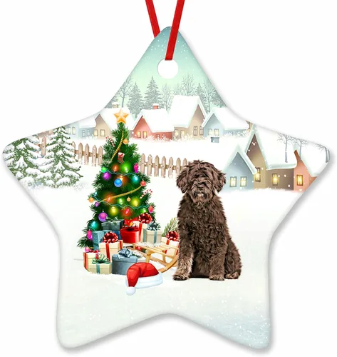 Vista 58 de Prezzy Airedale Terrier - Adorno para decoración de árbol de Navidad, regalos lindos para amantes de los perros, para familiares y amigos, nuevo