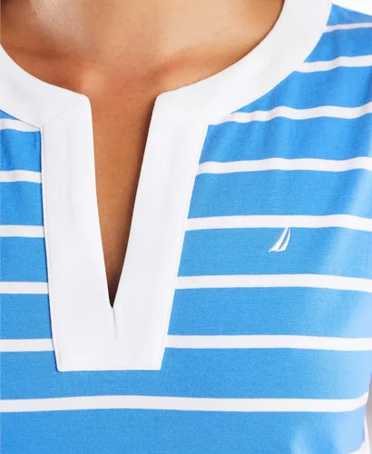 Vista 5 de Nautica Vestido polo de algodón elástico sin mangas con cuello en V para mujer