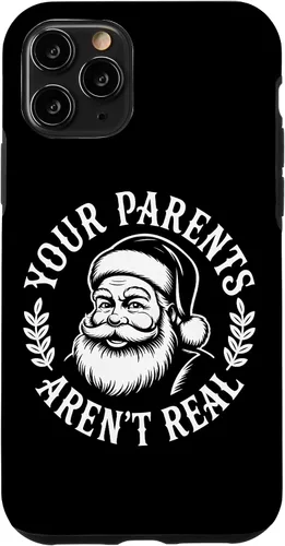 Vista 29 de Your Parents Aren’t Real Santa Humor Holiday Festive Cartoon Case for iPhone 16