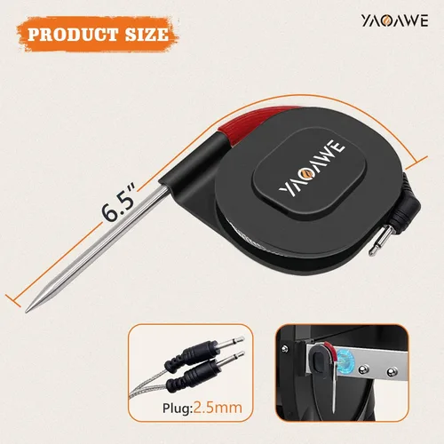 Vista 6 de 2 paquetes de sondas de temperatura para carne de repuesto para Weber iGrill Pro, compatibles con parrillas de gas Genesis, Spirit y parrillas