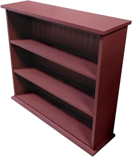 Vista 20 de Sawdust City Estantería de madera maciza (salvia maciza) 36" W x 10" D x 32" H, Three Openings, Ships in 3 Pieces, Assembly Required Verde sólido
