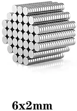 Vista 4 de 100pcs 0.236x0.079 in Mini pequeños imanes circulares 0.236 inx0.079 in disco imán de nevera 0.236x0.079 in imanes permanentes 6 * 2