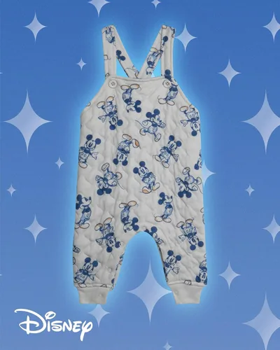 Vista 6 de Disney Conjunto general de Mickey Mouse para bebé, 2 piezas, mameluco con camisa de manga larga para recién nacido (0-9 meses)