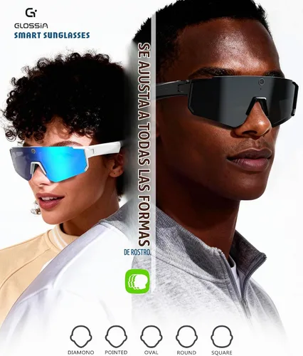 Vista 4 de Lentes inteligentes AI con cámara 4K, gafas de grabación de video con cámara, gafas de sol deportivas polarizadas con estabilización EIS