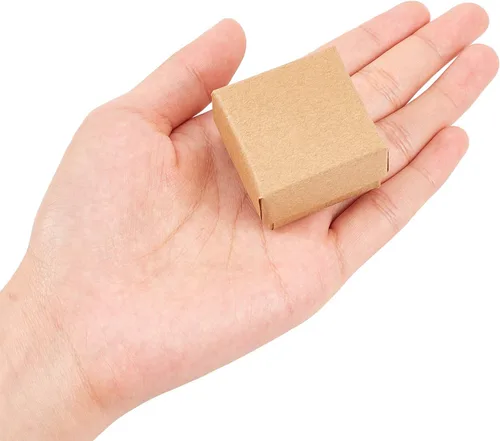 Vista 6 de PH PandaHall Paquete de 48 cajas de regalo para anillos, cajas de regalo de joyería de 1.5 x 1.5 x 1.1 pulgadas, caja de joyería cuadrada de cartón