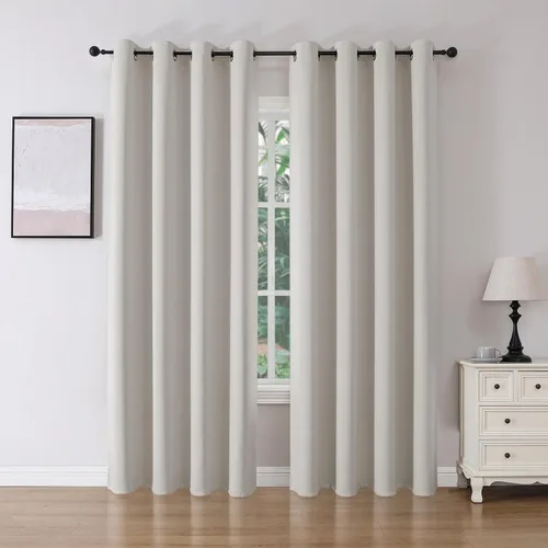 Vista 8 de Joydeco Cortinas opacas para dormitorio de 72 pulgadas de largo, 2 paneles de cortinas con aislamiento térmico para oscurecer la habitación