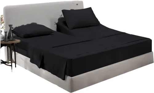 Vista 33 de Top Split Queen - Juego de sábanas de cabeza flexible para colchón de número para cama de bolsillo profundo, 1800 hilos, súper suave y fresco, juego