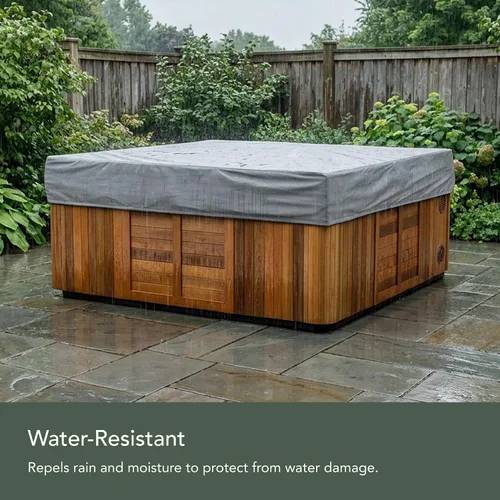 Vista 6 de Covermates Ultima - Funda cuadrada para bañera de hidromasaje, protector de spa resistente para todo tipo de clima, resistente a desgarros Poliéster