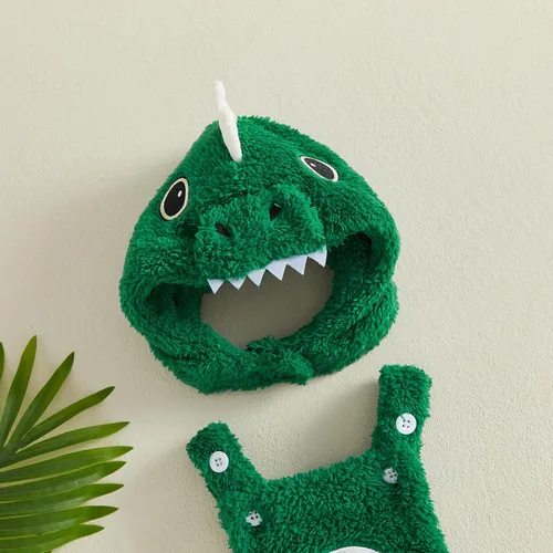 Vista 5 de Mameluco de Halloween para bebé, disfraz de animal, sin mangas Dinosaurio