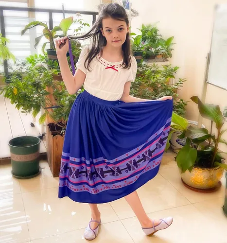 Vista 6 de keaiyouhuo Disfraz de Mirabel 3T-12T para cosplay, disfraz de Isabela Luisa Dolores, tía Pepa, vestido Madrigal para la familia Halloween