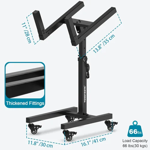 Vista 5 de Vondynote Soportes para amplificador de guitarra, amplificador móvil ajustable, soporte trasero inclinable o amplificadores para altavoces, soportes