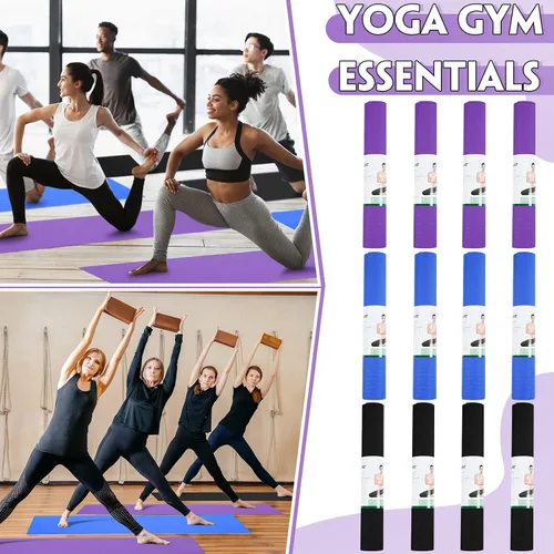 Vista 2 de Amylove 12 alfombrillas de yoga a granel de 68 x 24 x 0.12 pulgadas, antideslizantes, para mujeres y hombres, entrenamiento en casa, gimnasio, yoga