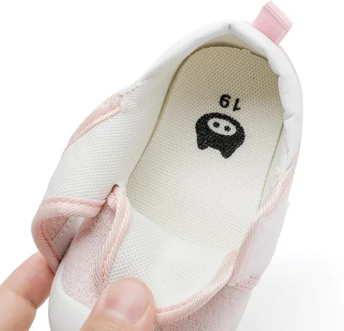 Vista 2 de Zapatos de bebé para caminar, zapatos para niños y niñas, zapatillas antideslizantes para primeros pasos, malla transpirable, zapatos de dibujos