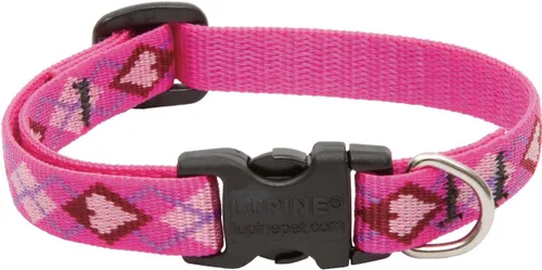 Vista 3 de LupinePet Originals - Collar ajustable de 1/2" Puppy Love 6-9" para perros extra pequeños
