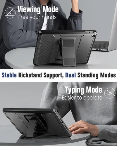 Vista 5 de MoKo Funda Compatible con iPad 9.7 de 2018/2017 6ª/5ª Generación - [Resistente] Funda Híbrida Protectora de Cuerpo Completo a Prueba de Golpes