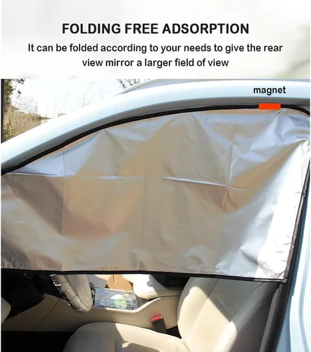 Vista 7 de Parasol magnético para ventana de coche - Totalmente opaco para bloquear rayos UV y protección de privacidad con protector solar para ventana