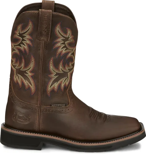 Vista 3 de Justin Botas de trabajo Stampede WP para hombre