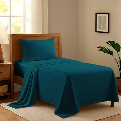 Vista 25 de Juego de sábanas 100% algodón egipcio para cama individual, sábanas de lujo de la serie 600 refinadas para cama de tamaño individual