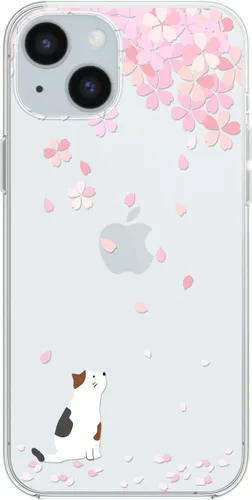 Vista 6 de Blingy's Funda compatible con iPhone 15, divertido estilo gato con patrón de hojas de otoño, lindo diseño de animales de otoño, funda protectora