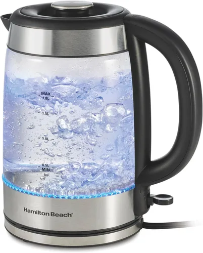 Vista 11 de Hamilton Beach Compact Hervidor de agua de vidrio, 1 litro (40930)