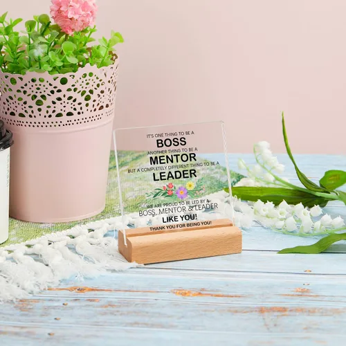 Vista 5 de Regalos de jefe para hombres y mujeres, regalos para decoración de escritorio de oficina jefe, regalos de despedida de jubilación para supervisor