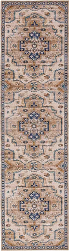 Vista 46 de Linon The Anywhere - Alfombra lavable Wesley marfil/amarillo, 5 x 7 pies Wesley Marfil y Amarillo