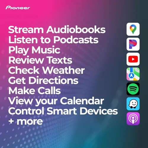 Vista 5 de Pioneer DMH-C5500NEX - Receptor multimedia digital de 8 pulgadas - Apple CarPlay con cable, Android Auto, Bluetooth incorporado y Amazon Alexa a