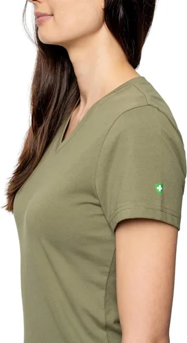 Vista 2 de Insect Shield Camisa de manga corta con cuello en V para mujer UPF Dri-Balance