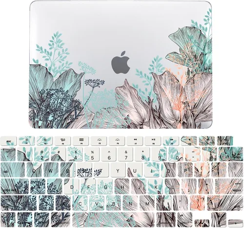 Vista 8 de IVY Funda transparente con pajita floreciente para MacBook Pro