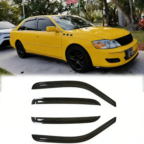 Vista 9 de Deflector de viento para ventana lateral impermeable 94043, 4 piezas de repuesto protector contra la lluvia, visera de ventana para Toyota Avalon