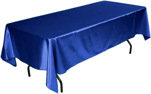 Vista 6 de Tektrum Mantel rectangular de satén sedoso de 60 x 102 pulgadas, 60 x 102 pulgadas, tela de alta calidad, lo mejor para bodas, fiestas, banquetes