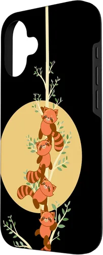 Vista 2 de Lindo Panda Rojo Caja Del Teléfono Panda Rojo Amante Caso Para IPhone 16