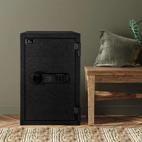 Vista 2 de TIGERKING Caja fuerte ignífuga, 1.8 pies cúbicos, caja de seguridad digital grande de acero con teclado de botón de código, resistente para el hogar
