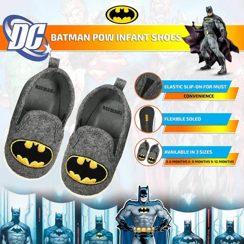 Vista 2 de DC Comics Batman - Zapatos de suela suave para niños
