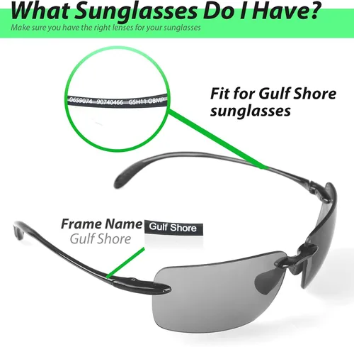 Vista 4 de Walleva Lentes de repuesto para gafas de sol Costa Del Mar Gulf Shore, múltiples opciones disponibles