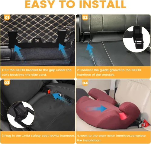 Vista 13 de Kit de anclaje de pestillo de asiento de automóvil – Convierte los autos más antiguos a una interfaz de compatibilidad ISOFIX, adaptador