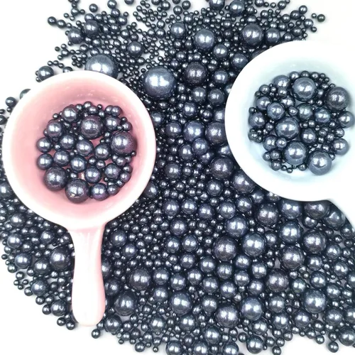 Vista 6 de Gránulos de Azúcar Perlado Comestibles Negros Tamaño Mezclado para Repostería Decoraciones Comestibles para Pasteles Coberturas para Cupcakes Negro