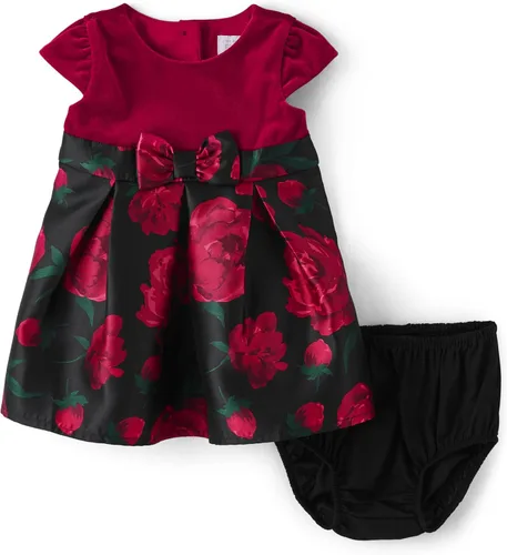 Vista 9 de The Children's Place Vestidos elegantes de manga corta para bebés y recién nacidos Cuadros verde balt