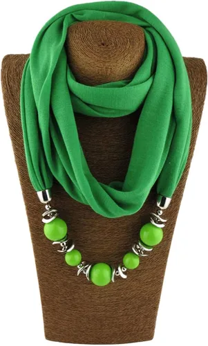 Vista 3 de W-FIGHT - Collar para mujer, diseño de bufanda, color sólido