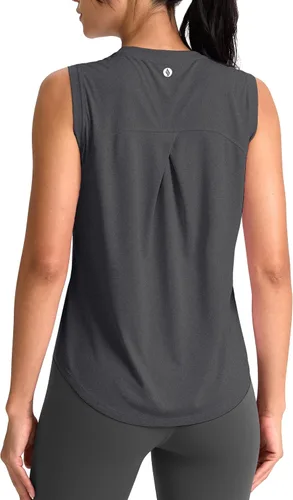 Vista 14 de SANTINY Camiseta sin mangas de entrenamiento para mujer, camiseta atlética Negro