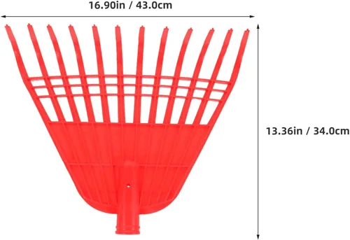 Vista 2 de Portable Plastic Garden Lawn Rake Head Replacement with Tines for Efficient Leaf and Grass Removal Lightweight Rake for Outdoor Gardening Farm