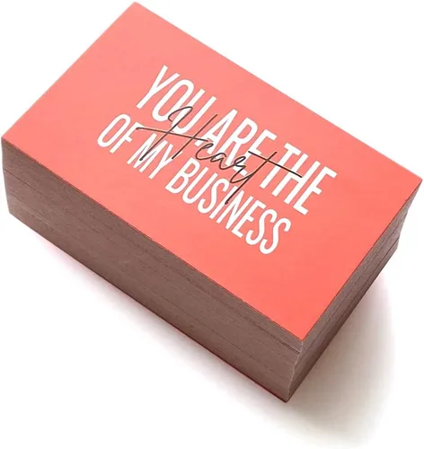 Vista 4 de RXBC2011 Tarjetas de agradecimiento con texto en inglés "You are the Heart of my Business", para negocios en línea, paquete de 100