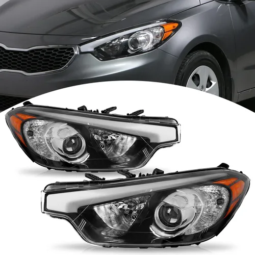 Vista 10 de SOCKIR - Repuesto de faros delanteros para Kia Forte 2014-2016, LH y RH con bombillas Lado del conductor y del pasajero