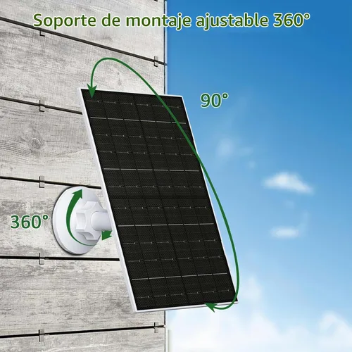 Vista 4 de Zivif Panel solar de 7 W para cámaras Arlo Essential 2K, XL y Spotlight 1 Paquete