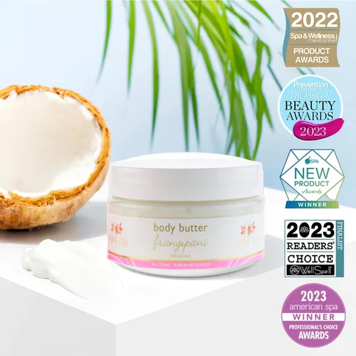 Vista 9 de PURE FIJI Body Butter - Crema hidratante de mantequilla corporal, crema facial y loción corporal para piel seca con aceites naturales y vitamina E