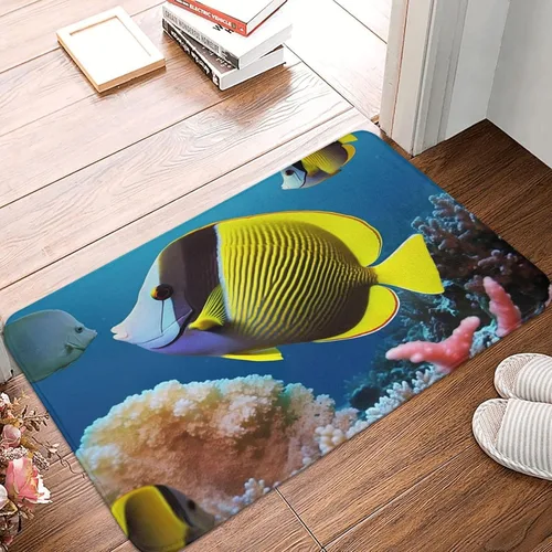 Vista 9 de Tapete para puerta delantera, tapete de bienvenida con bonito estampado de cerdito, absorbente, antideslizante, tapete de entrada suave, lavable