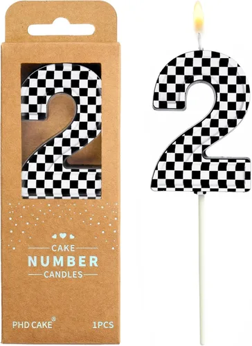 Vista 12 de PHD CAKE Velas de cumpleaños de carreras con número 1 de 7 cm, velas con temática de carreras geniales, velas de número para pastel, celebración
